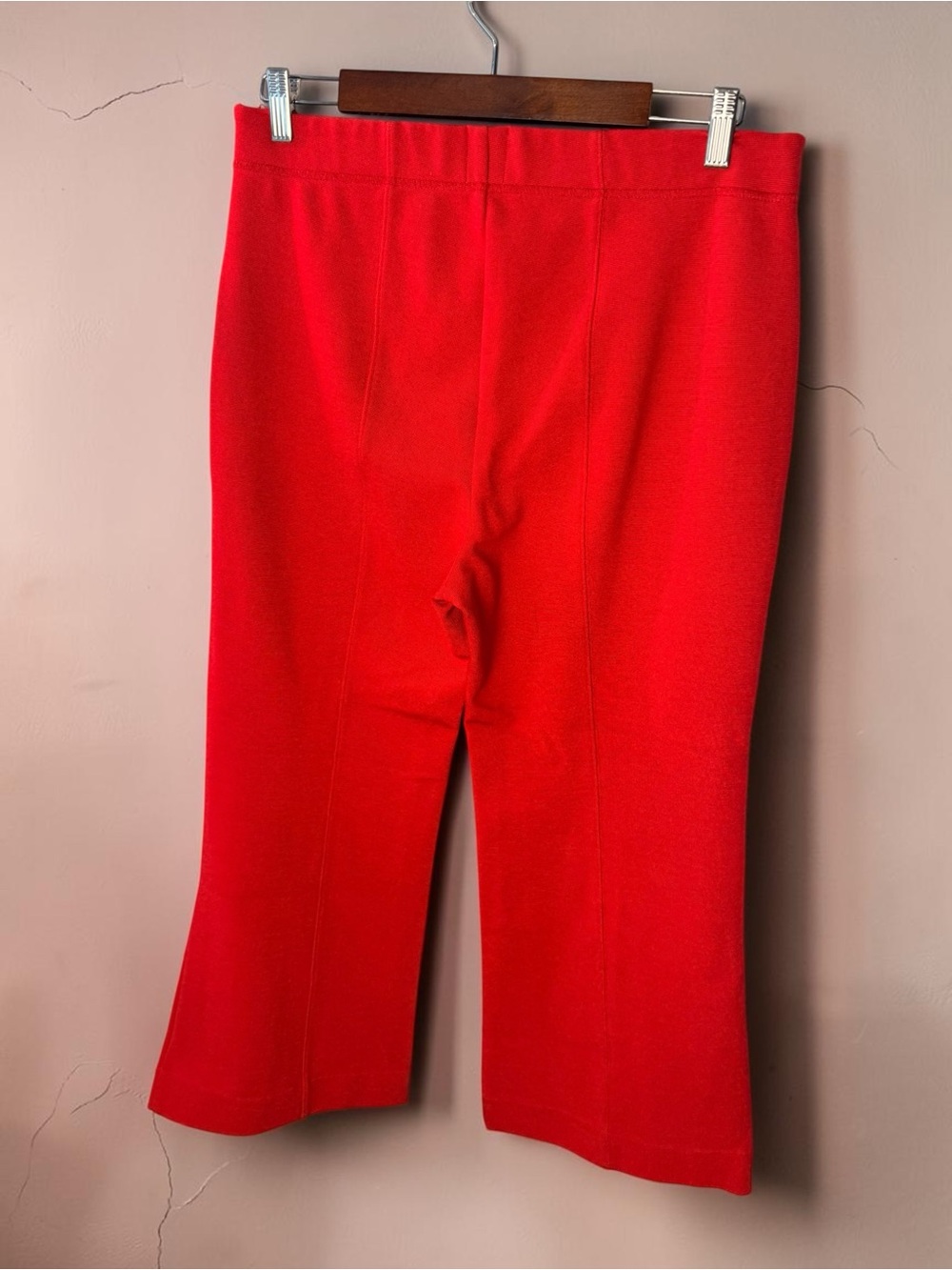 Maeve | Anthropologie | Margot Kick Flare Cropped Pants in Red | Sz L - Picture 5 of 8